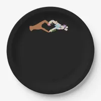 Skeleton Hands Heart Show Clean Graphic Mood Paper Plates