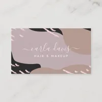 Chic Abstract Makeup Artist Business Card