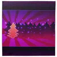 Christmas Trees Shades of Purple Cloth Napkin