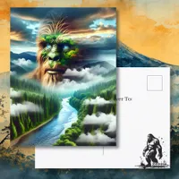 Keeping in Touch | Blue Eyed Bigfoot Postcard