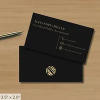 Simple Black Accountant CPA Business Card