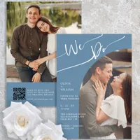 Periwinkle We Do Wedding Photo Invitation