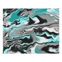 Shark Fins Abstract Art Faux Canvas Print