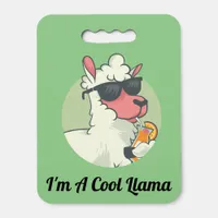 Cool Lllama Customizable Text and Background Color Seat Cushion