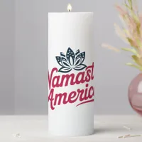 Namaste America Patriotic Pillar Candle
