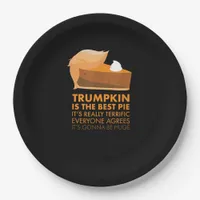 Funny  Tshirt Pumpkin Pie Thanksgiving Fall Paper Plates