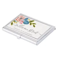 Boho Floral Script Jewelry Boutique Business Card Case