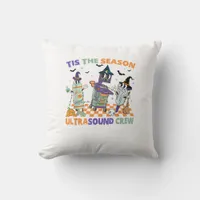 Halloween Sonography Retro Tis The Season Ultrasou Throw Pillow