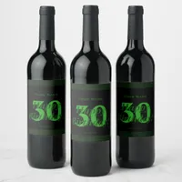 30th Birthday Custom Wine Label