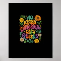 No Kings In America Only Queens Funny Queer Gay Pr Poster
