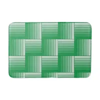 Bath Mat -  Tiles of Green Ombre Stripes