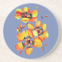 Sparaxis Harlequin Grandiflora Cape Watercolor Coaster