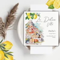 La Dolce Vita Summer Italian Bridal Shower  Napkins