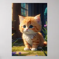 *~* Cute Sweet AP68 2:3 Kitten Orange Tabby Poster