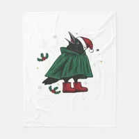 Merry F Caw F Funny Graphic Style Fleece Blanket