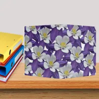 Columbine Flower Pattern 3 Ring Binder