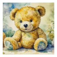 Cute Watercolor Teddy Bear Acrylic Print