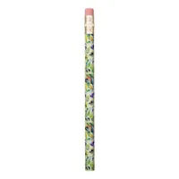 Handpainted Elegant Feminine Eyes Colorful Leaves  Pencil