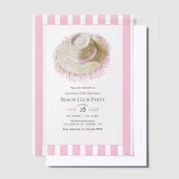 Coastal Chic Beach Club Birthday Party Vellum Invitations