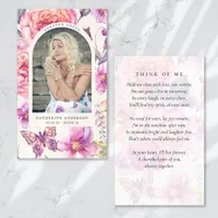 Forever Loved Butterfly Floral Memorial Card