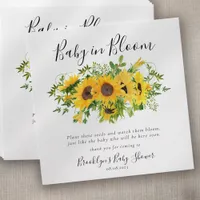 Baby in Bloom Baby Shower Seed Packet Favor Envelope