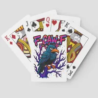 Crow, F-Caw-F Funny Bird Moon Gothic Adult Humor M Poker Cards