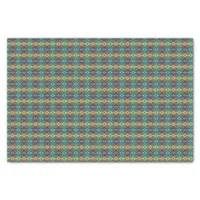 Celestial Neon Mandala Retro-Modern Ribbon Tissue Paper