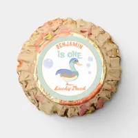 One Lucky Duck &  Bubbles First Birthday Pastel  Reese's Peanut Butter Cups