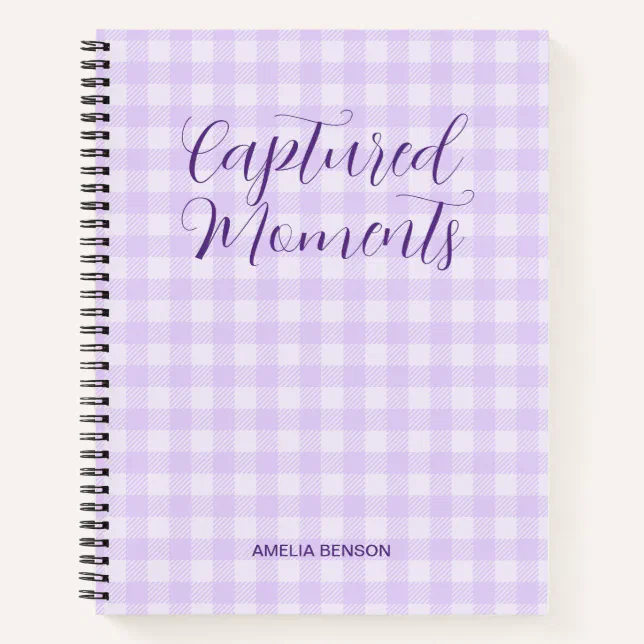 Purple Plaids, Tartan, Buffalo Checks Pattern Notebook