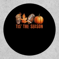 Tis The Season Pumpkin Leaf Latte Fall Thanksgivin Patch