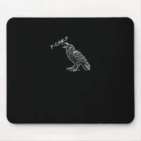 Crow F-Caw-F Funny Vintage Graphic Mouse Pad