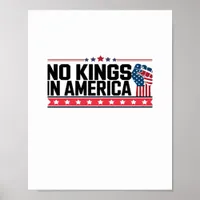 No Kings In America USA Minimal Clean Poster