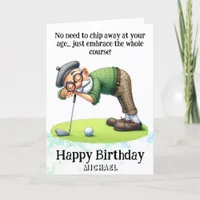 *~*  Age Senior AP94  Golfer Birthday Card