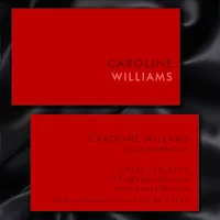 Modern trendy cherry red business card