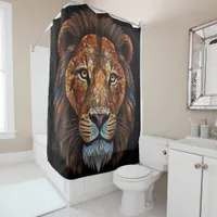 Wildlife Stained Glass Mosaic Collection Shower Curtain