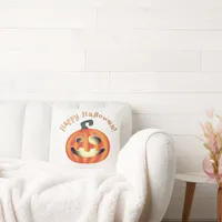 Trick or Treat Halloween Pumpkin Throw Pillow