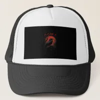 F-Caw-F Funny Crow Blood Moon Gothic Adult Humor Trucker Hat