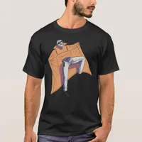 The Indecent Invisible Man Funny Flasher Cartoon T-Shirt