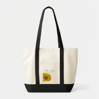 Yellow Sunflower Wedding Tote Bag