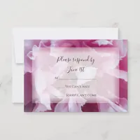Pink Peony Wedding RSVP Response Card