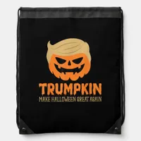 Trumpkin Make Halloween Great Again Jack O Lantern Drawstring Bag