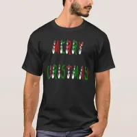 Merry Christmas Snowman Font Dark T-Shirt