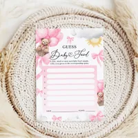 Guess Baby Food Game Cards - Baby Shower Game