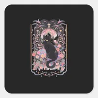 Cat Cottagecore Academia Goblincore Witch Goth Men Square Sticker