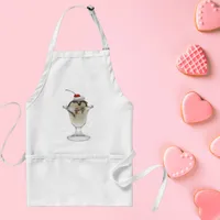 Chocolate Ice Cream Sundae Adult Apron