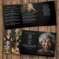 Celebration Of Life Photo Collage Funeral Tri-Fold Program