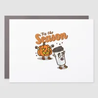 Tis The Season Hate Pumpkin Spice Latte Halloween  Car Magnet