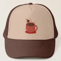 Cocoa Bomb Hot Chocolate Cartoon Fun Trucker Hat