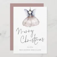Watercolor  Fairy Minimalist Merry Christmas Card