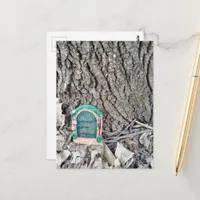 Random Things Found in the Woods Fairy Door Postcard